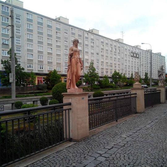 Socha alegorie řeky Chomutovky v Chomutově