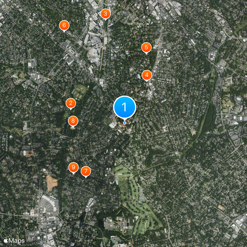Queens University of Charlotte Map