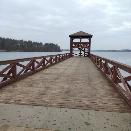 Pier with lookout tower in Ełk