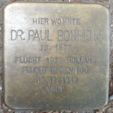 Stolperstein en memoria de Paul Bonheim