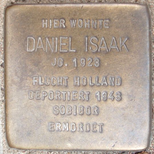 Stolperstein en memoria de Daniel Isaak