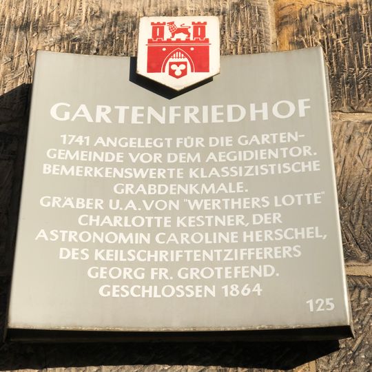 Stadttafel Gartenfriedhof