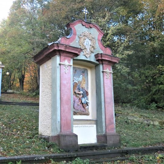 Kaplička IX. zastavení křížové cesty v Jiřetíně pod Jedlovou