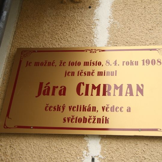 Pamětní deska Járy Cimrmana