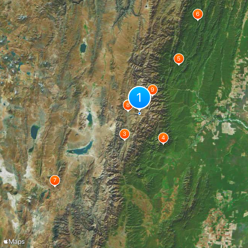 Serranía de Hornocal Map