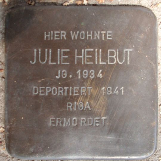 Stolperstein en memoria de Julie Heilbut