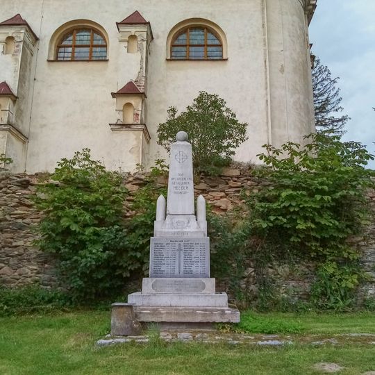 Pomník padlým v Karlovci u kostela