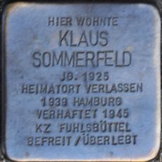 Stolperstein dedicated to Klaus Sommerfeld