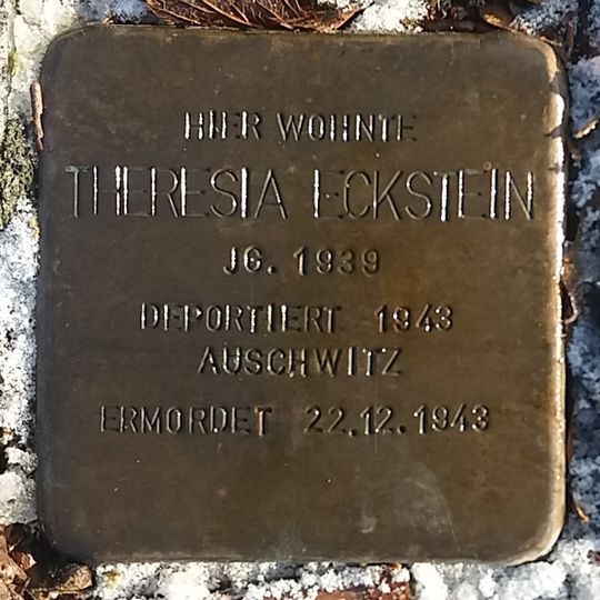 Stolperstein à la mémoire de Theresia Eckstein