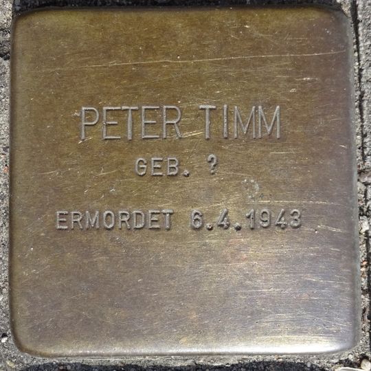 Stolperstein em memória de Peter Timm