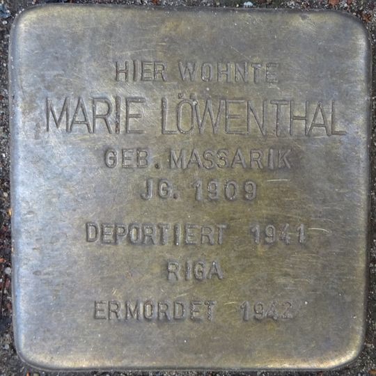 Stolperstein en memoria de Marie Löwenthal