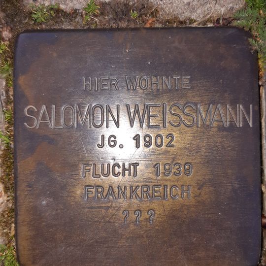 Stolperstein en memoria de Salomon Weissmann