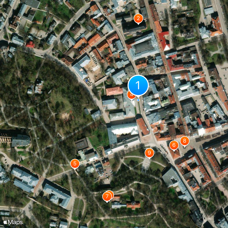 Università di Tartu Mappa
