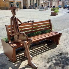 Panchina, monumento commemorativo, opera d'arte, scultura