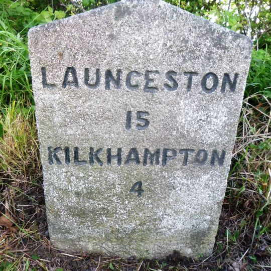 Milestone, N of Launcells Cross, opp. Wesleyan Church