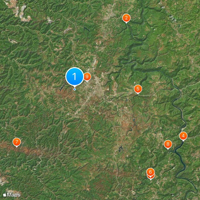 Contea di Raleigh Mappa