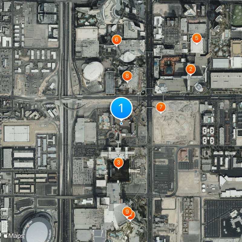 Excalibur Hotel and Casino Map