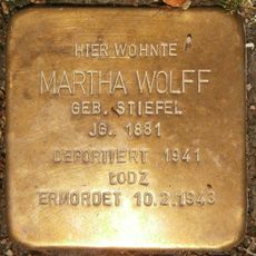 Stolperstein dedicated to Martha Wolff