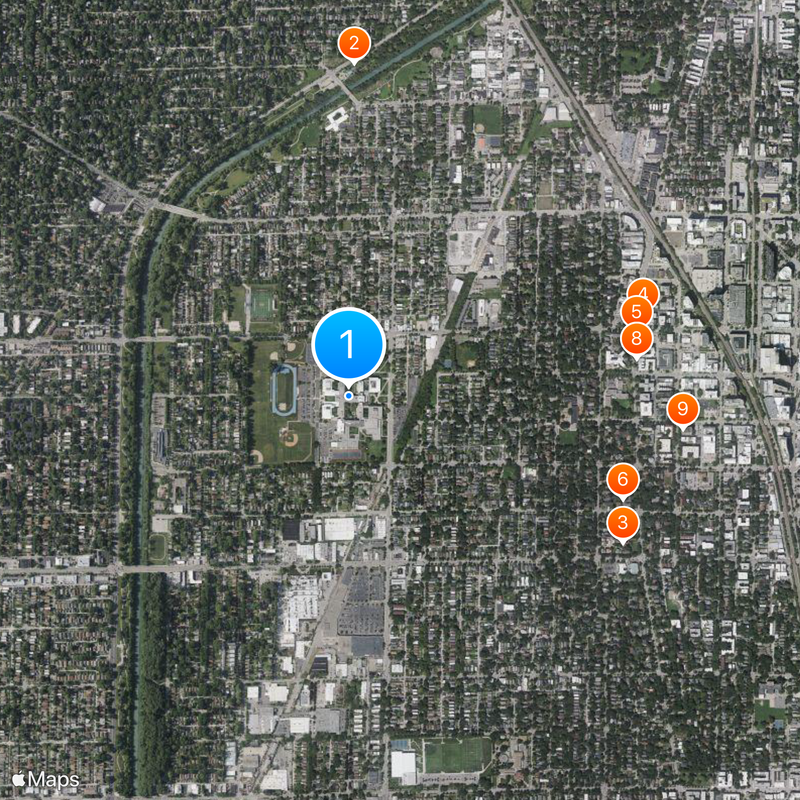 Evanston Township High School Map