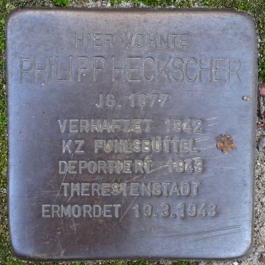 Stolperstein en memoria de Philipp Heckscher