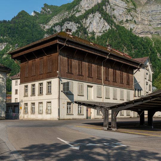 Stöckli factory in Löntschen with Hänggi tower