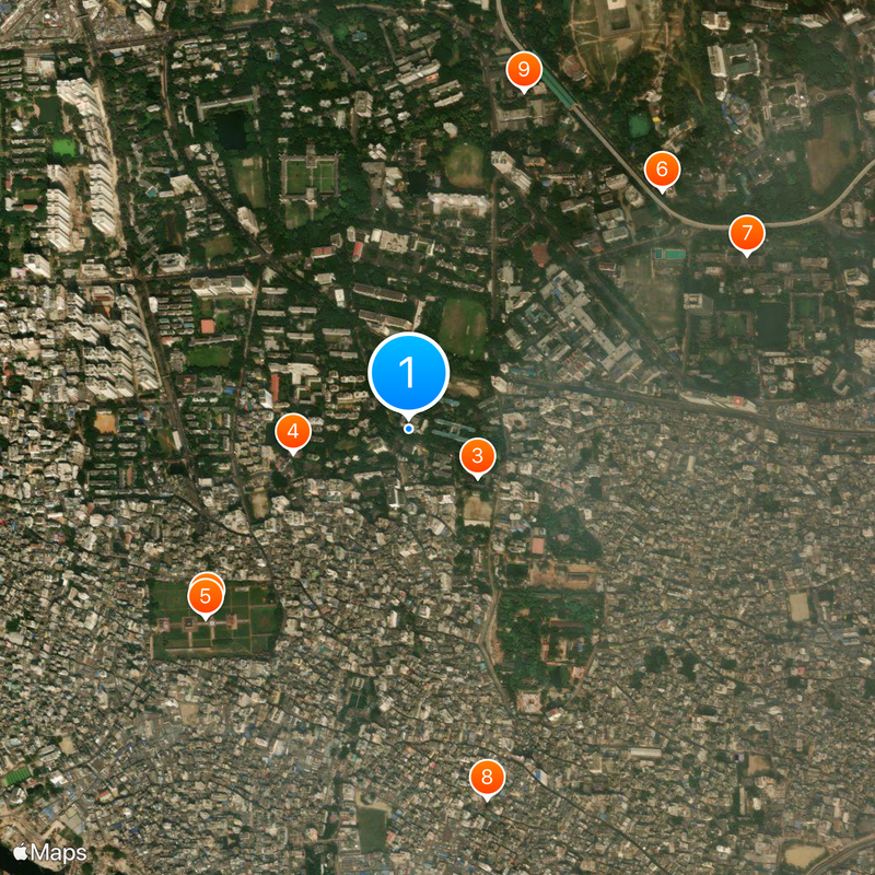 Board of Intermediate and Secondary Education, Dhaka Map