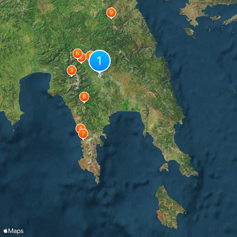 Laconia prefecture Map