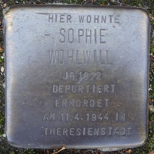 Stolperstein für Sophie Wohlwill