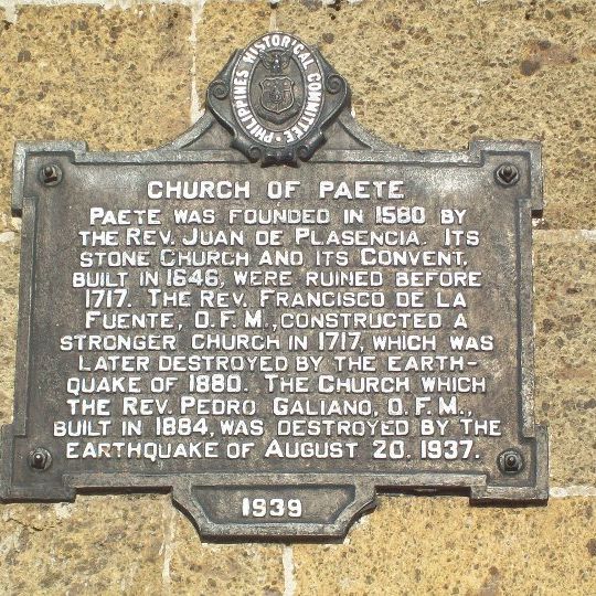 Church of Paete historical marker