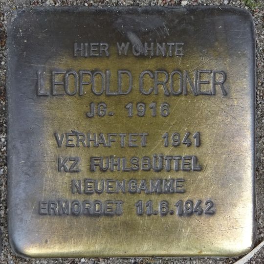 Stolperstein à la mémoire de Leopold Croner