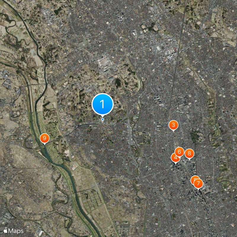 Saitama Sakae Junior High School and High School Map