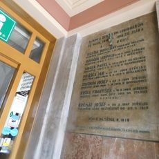 Pamětní deska padlým legionářům na radnici ve Zlíně