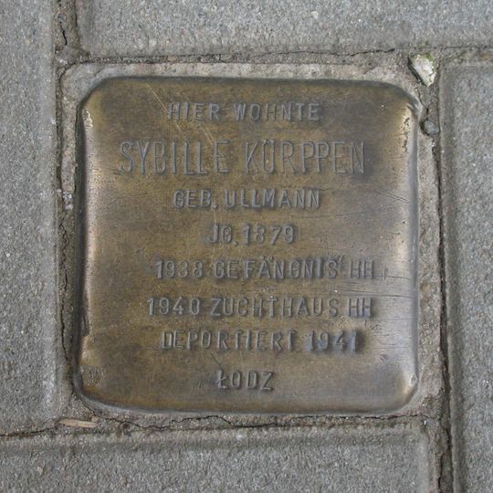 Stolperstein en memoria de Sybille Körppen