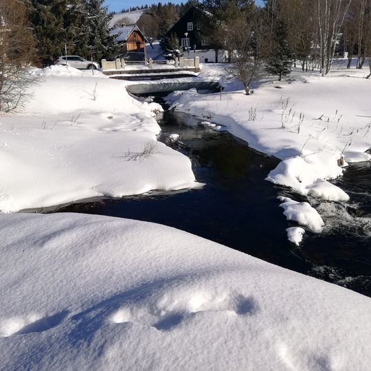 Most silnice II/167 přes Kvildský potok v Kvildě