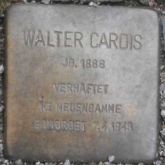 Stolperstein à la mémoire de Walter Cardis