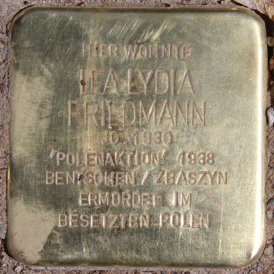 Stolperstein em memória de Lea Lydia Friedmann