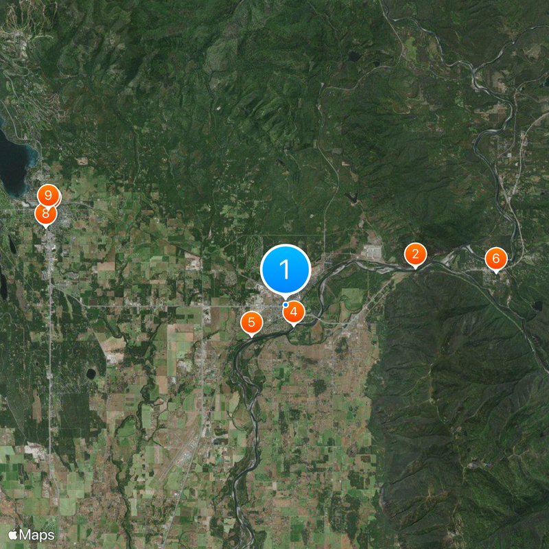 Columbia Falls Map