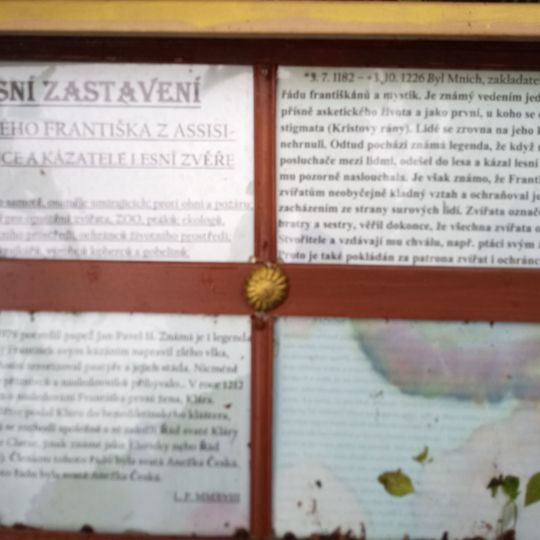 Lesní zastavení u svatého Františka v Klokočné