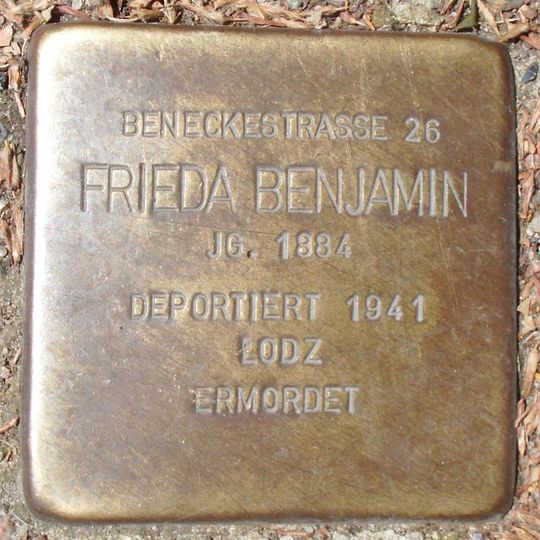 Stolperstein für Frieda Benjamin