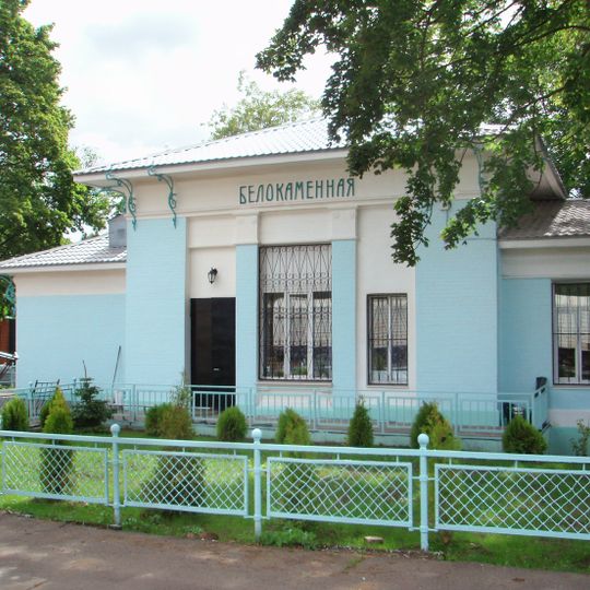 Ограда перрона станции Белокаменная