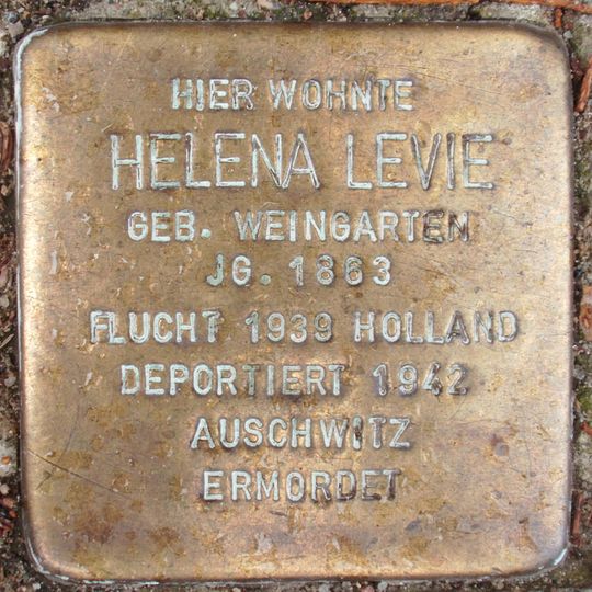 Stolperstein en memoria de Helena Levie