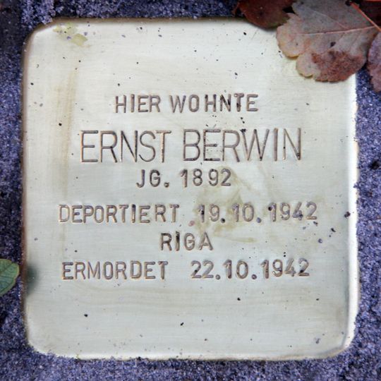 Stolperstein für Ernst Berwin