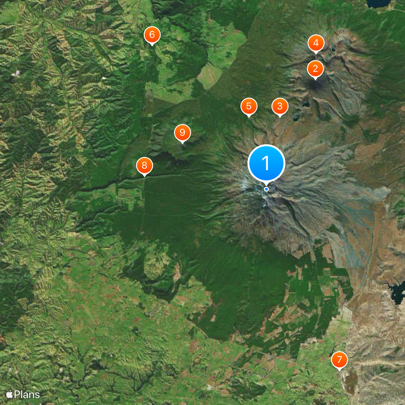 Mount Ruapehu Map