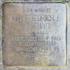 Stolperstein à la mémoire de Dr. iur. Friedrich Julius Freund