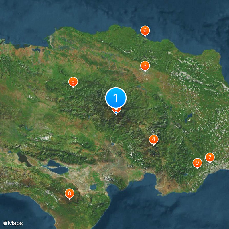 Cordillère Centrale Carte