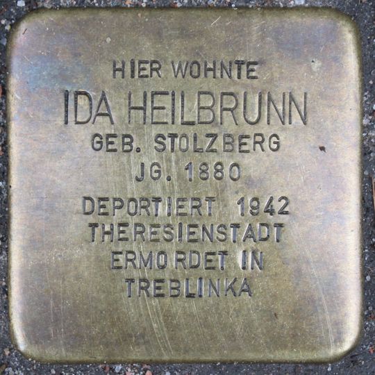 Stolperstein dedicated to Ida Heilbrunn