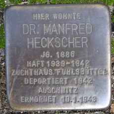 Stolperstein dedicated to Manfred Heckscher