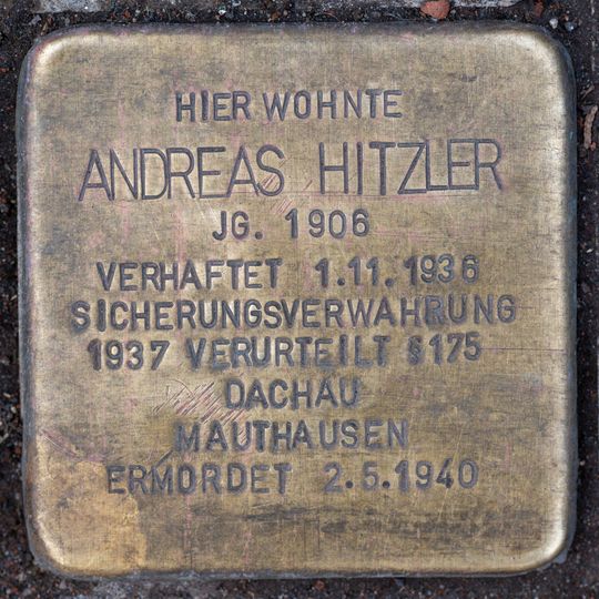 Stolperstein em memória de Andreas Hitzler