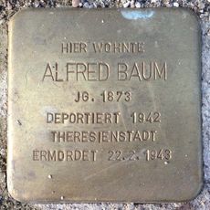 Stolperstein dedicated to Alfred Baum