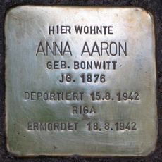 Stolperstein dedicated to Anna Aaron